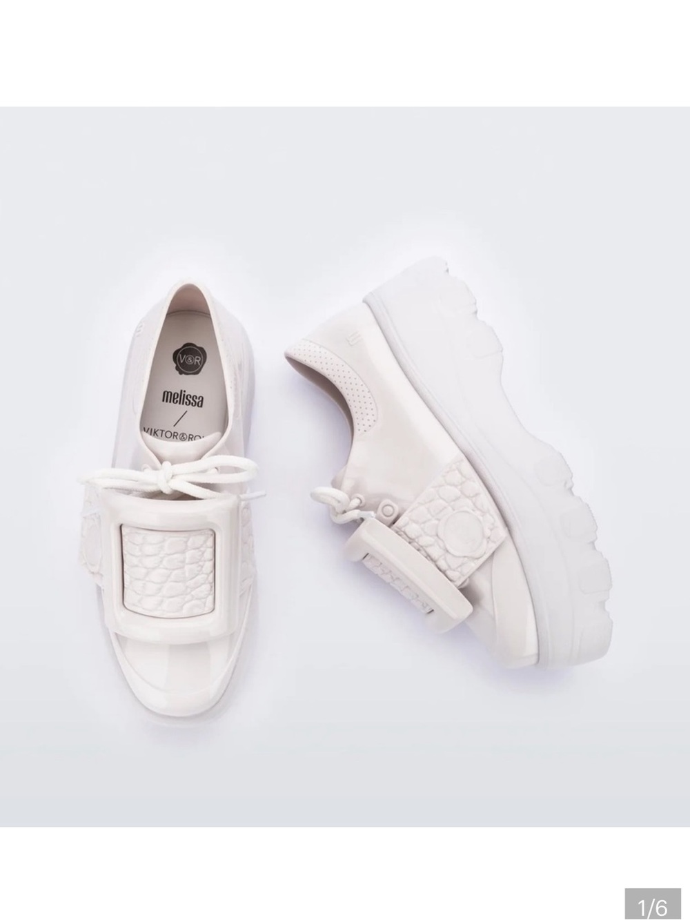 Melissa Viktor and Rolf White Chunky Platform Sneaker nwt